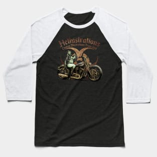 The Zombie Biker Pin Up Girl Baseball T-Shirt